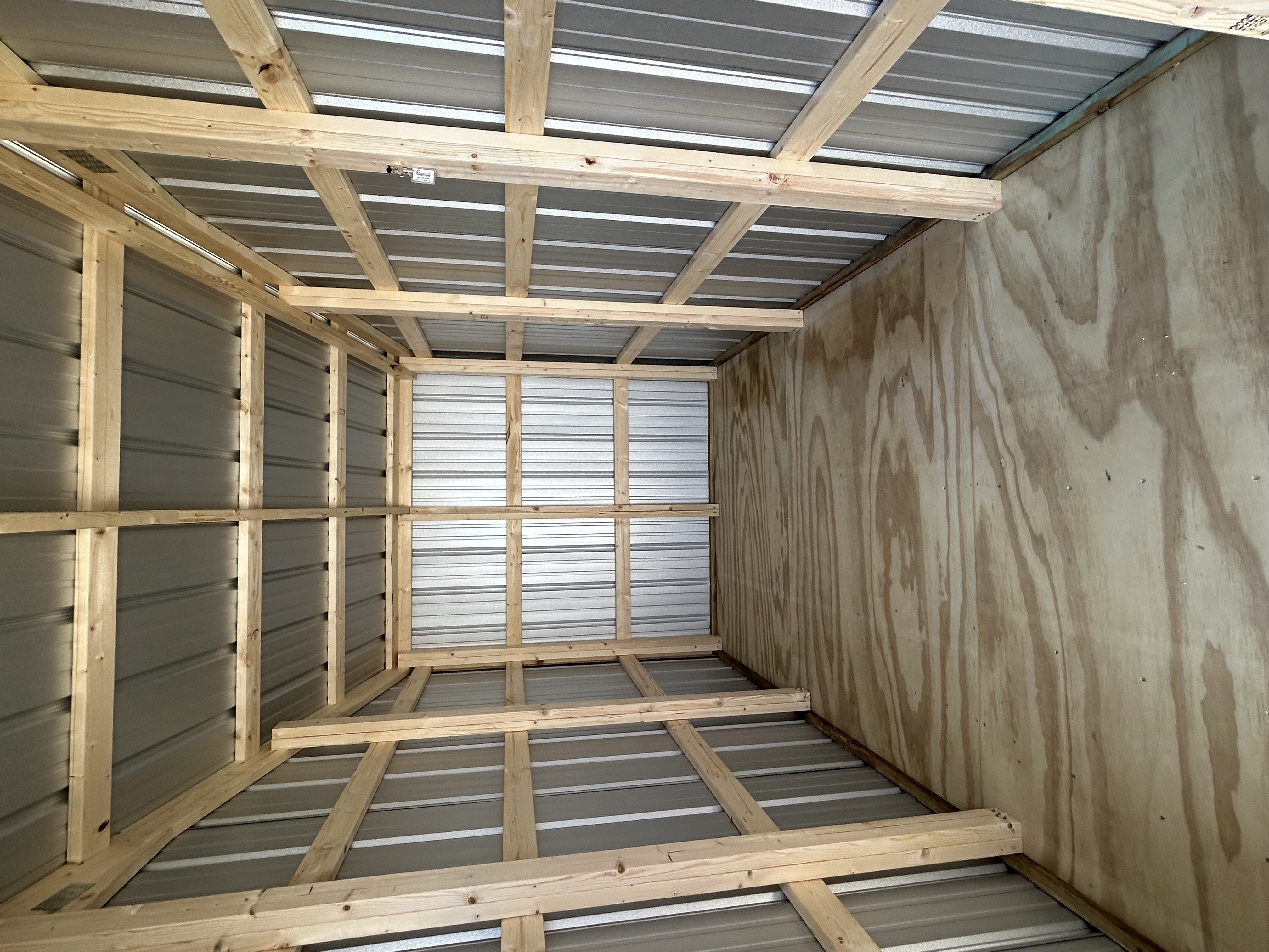 12x30 Metal Run-in Shed w/Tack Room #7093