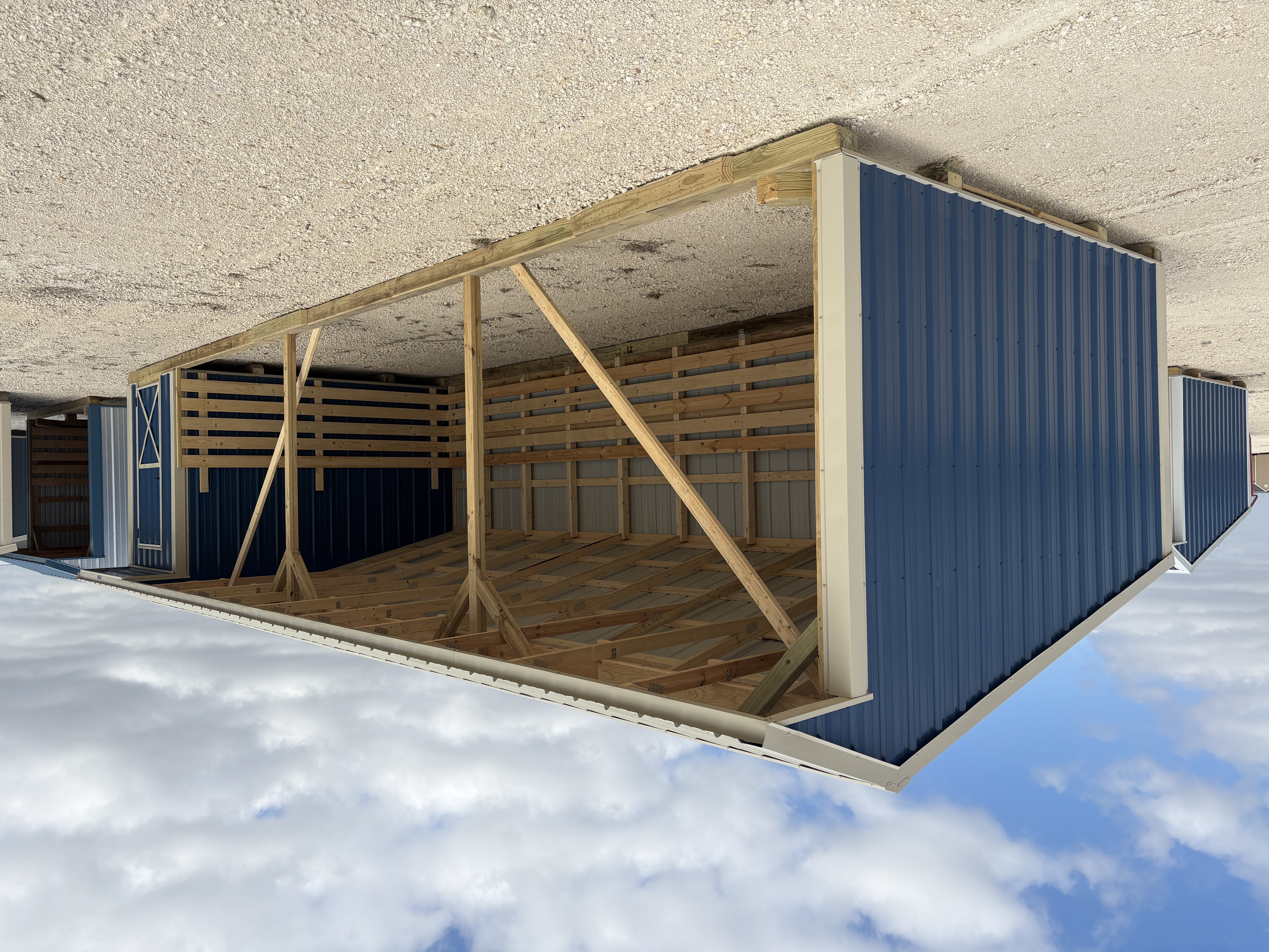 12x36 Metal Run-in Shed w/Tack Room #7667