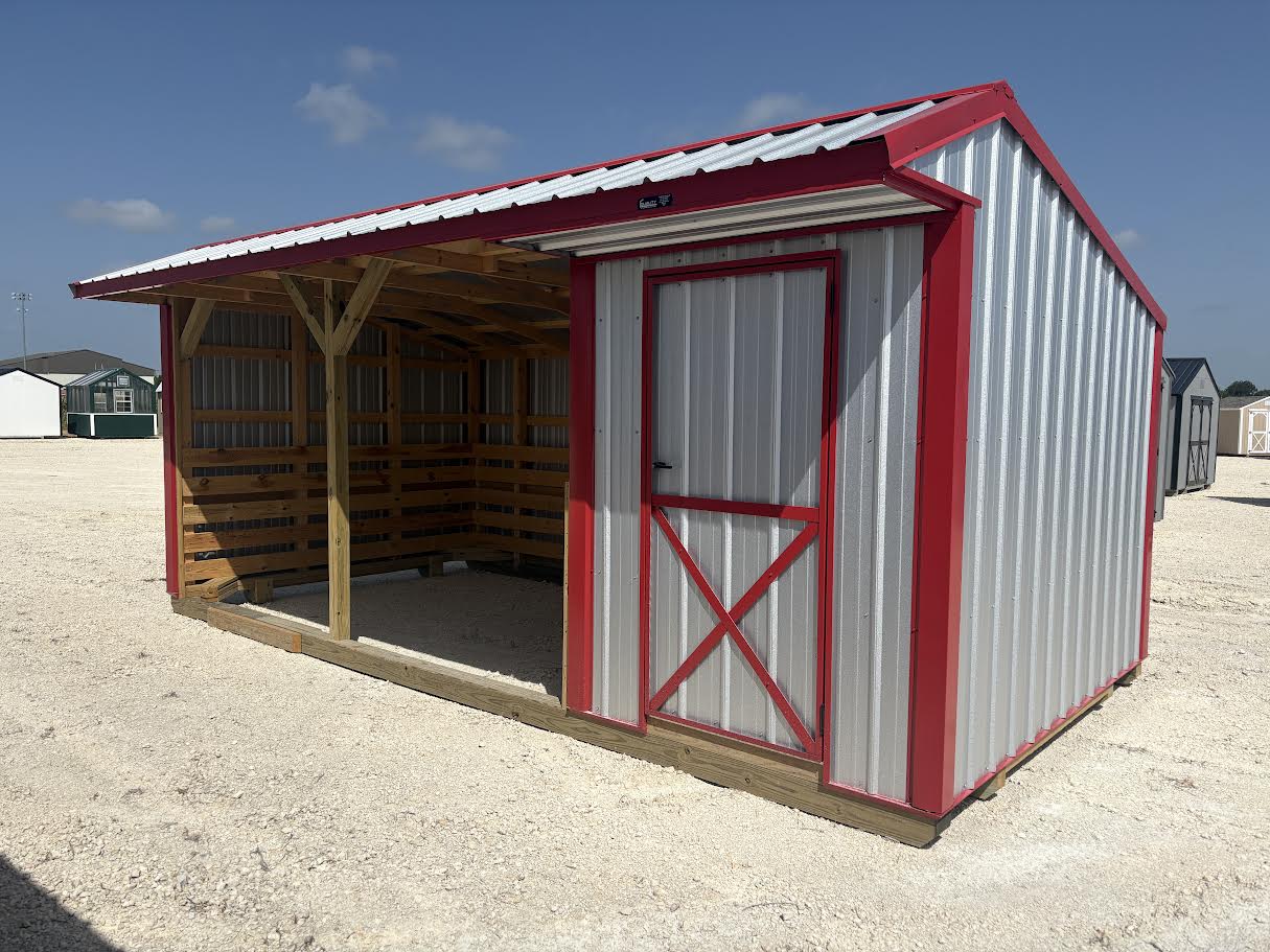 10x20 Run-in Shed w/Tack Room #8154