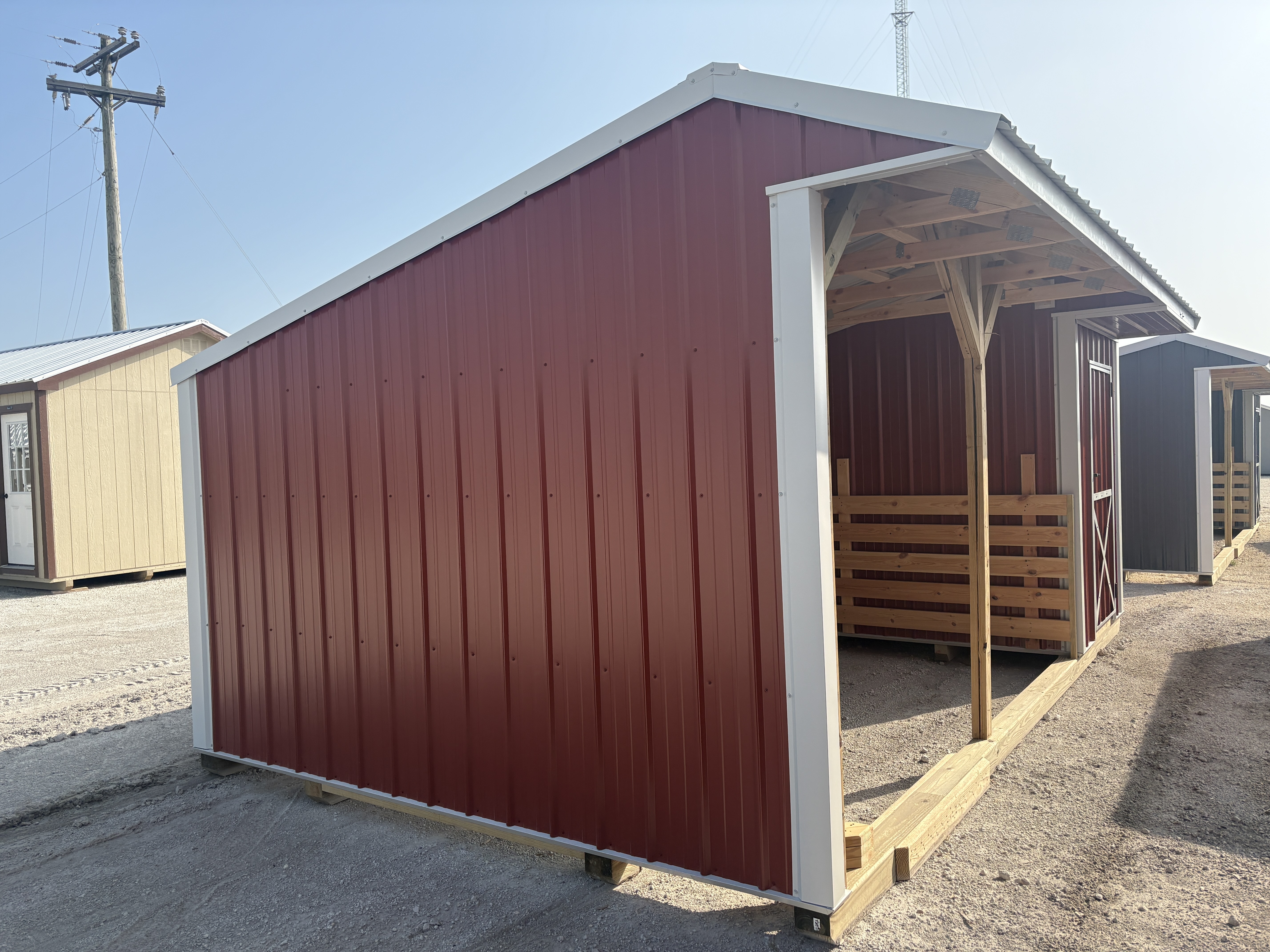 12x20 Run-in Shed w/Tack Room #8172