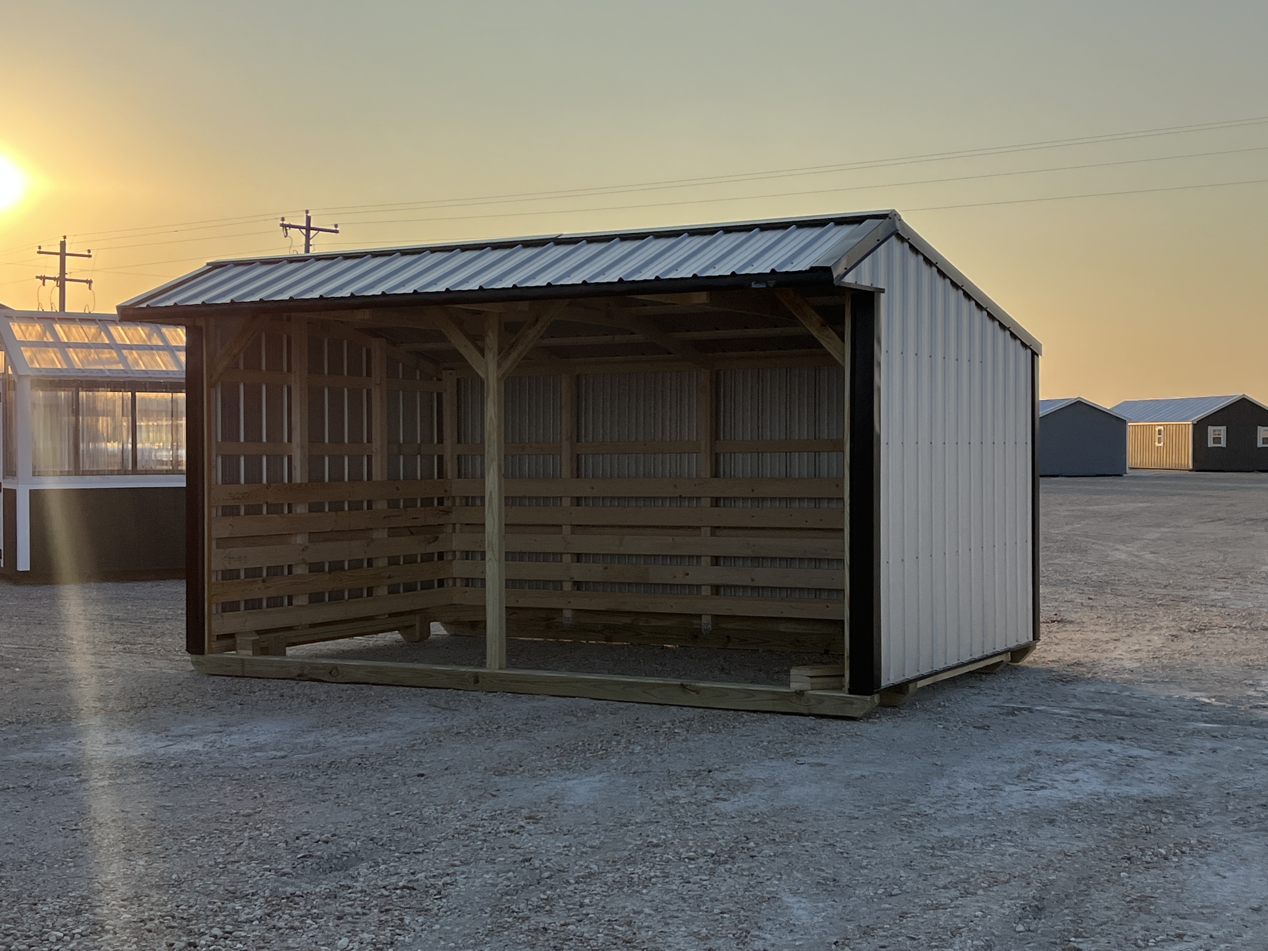 10x16 Metal Run-in Shed #6940