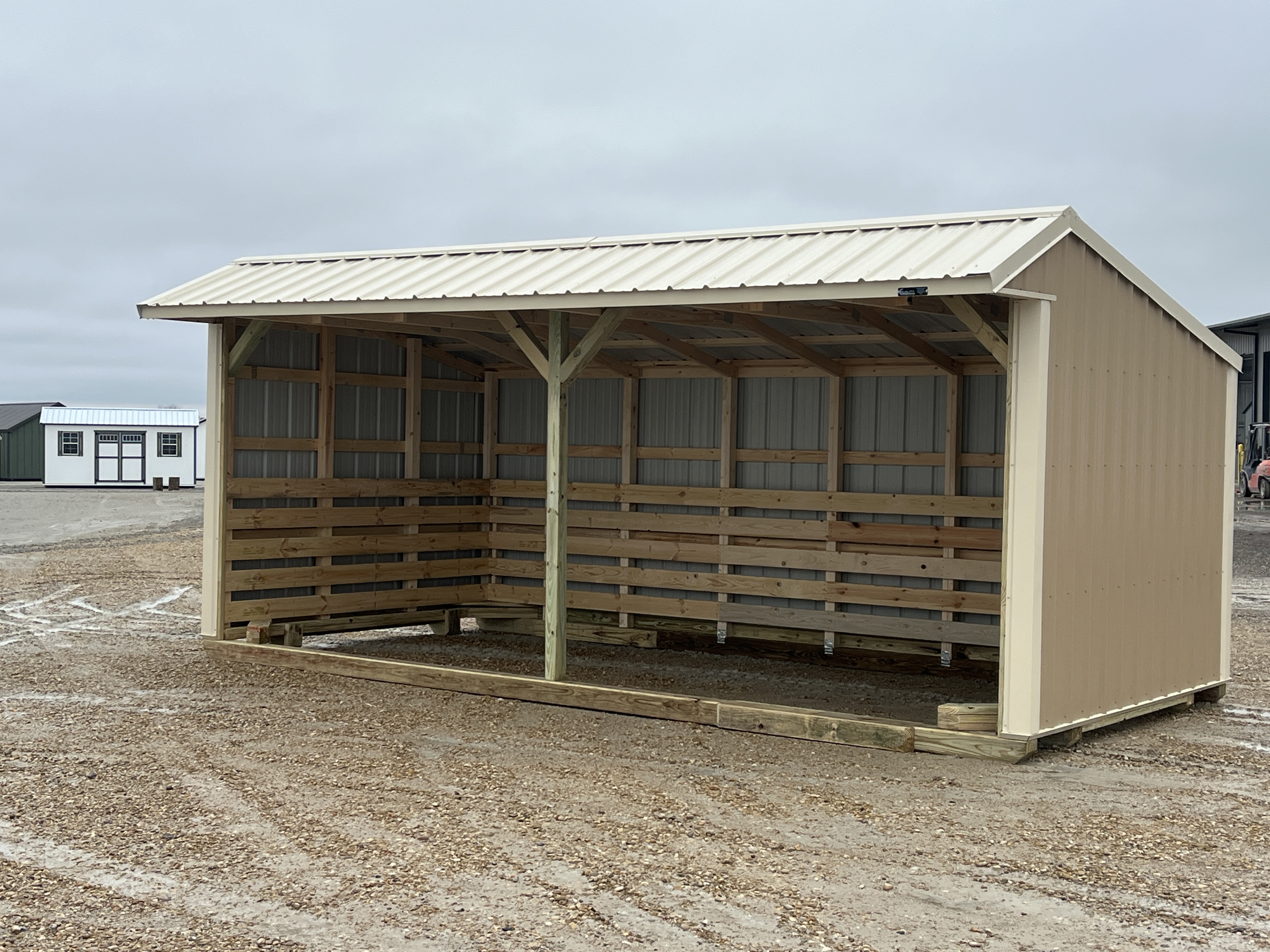 10x20 Metal Run-in Shed #7412
