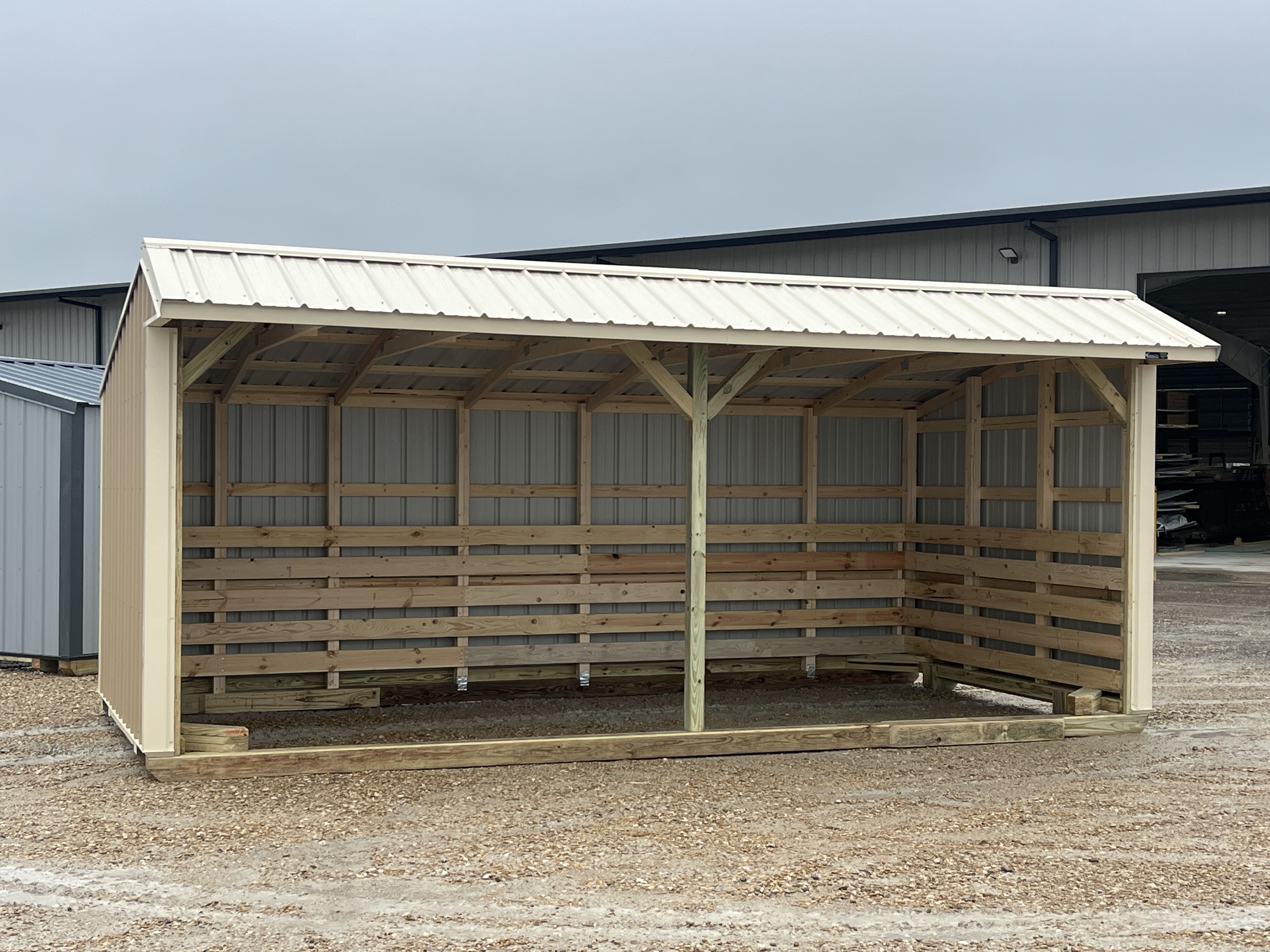 10x20 Metal Run-in Shed #7412