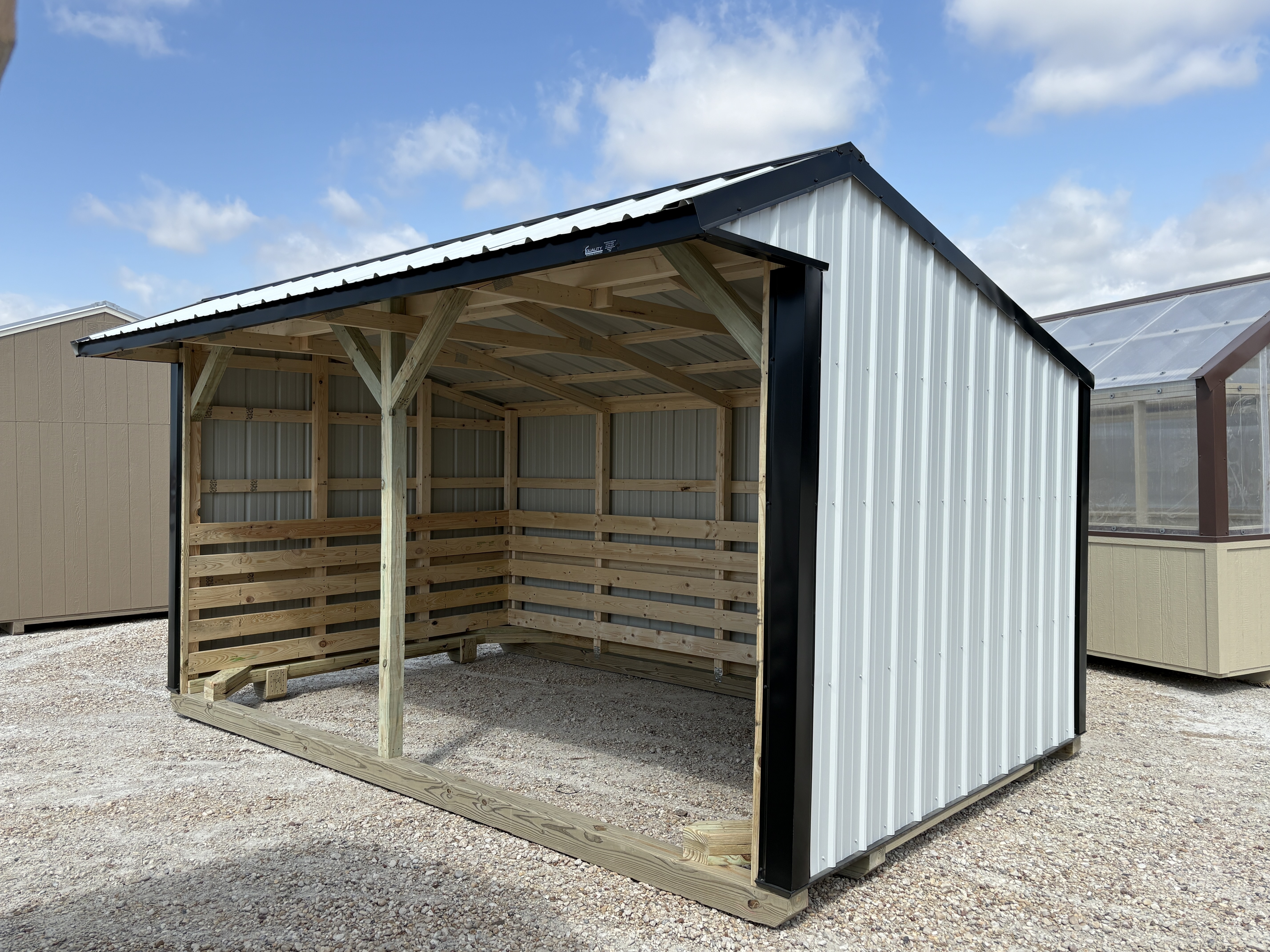10x16 Metal Run-in Shed #7705