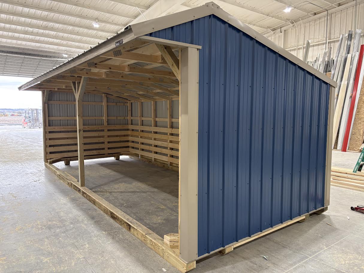 10x24 Metal Run-in Shed #7707