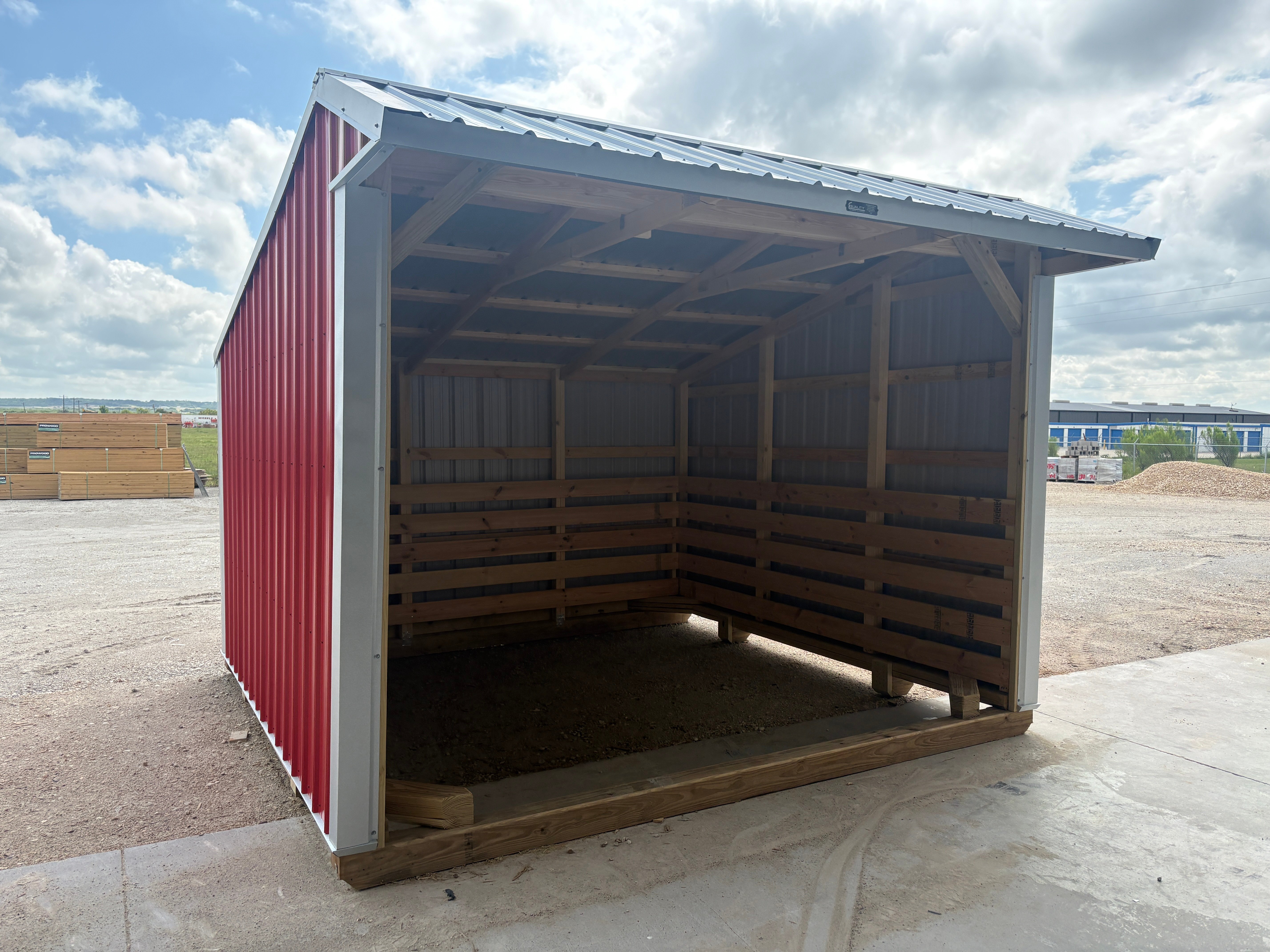 12x12 Metal Run-in Shed #8045