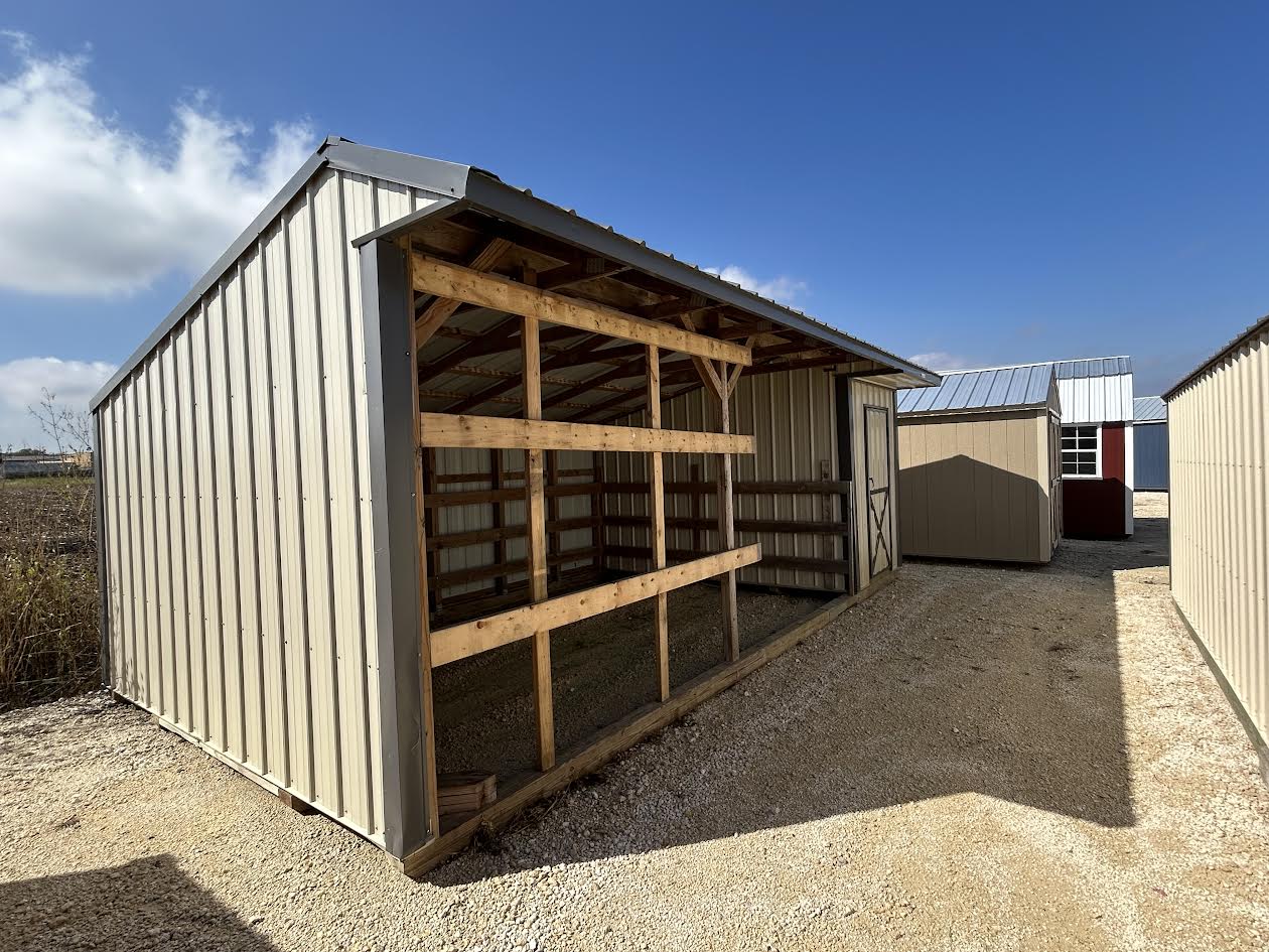 12x24 Metal Run-in Shed w/Tack Room #3280