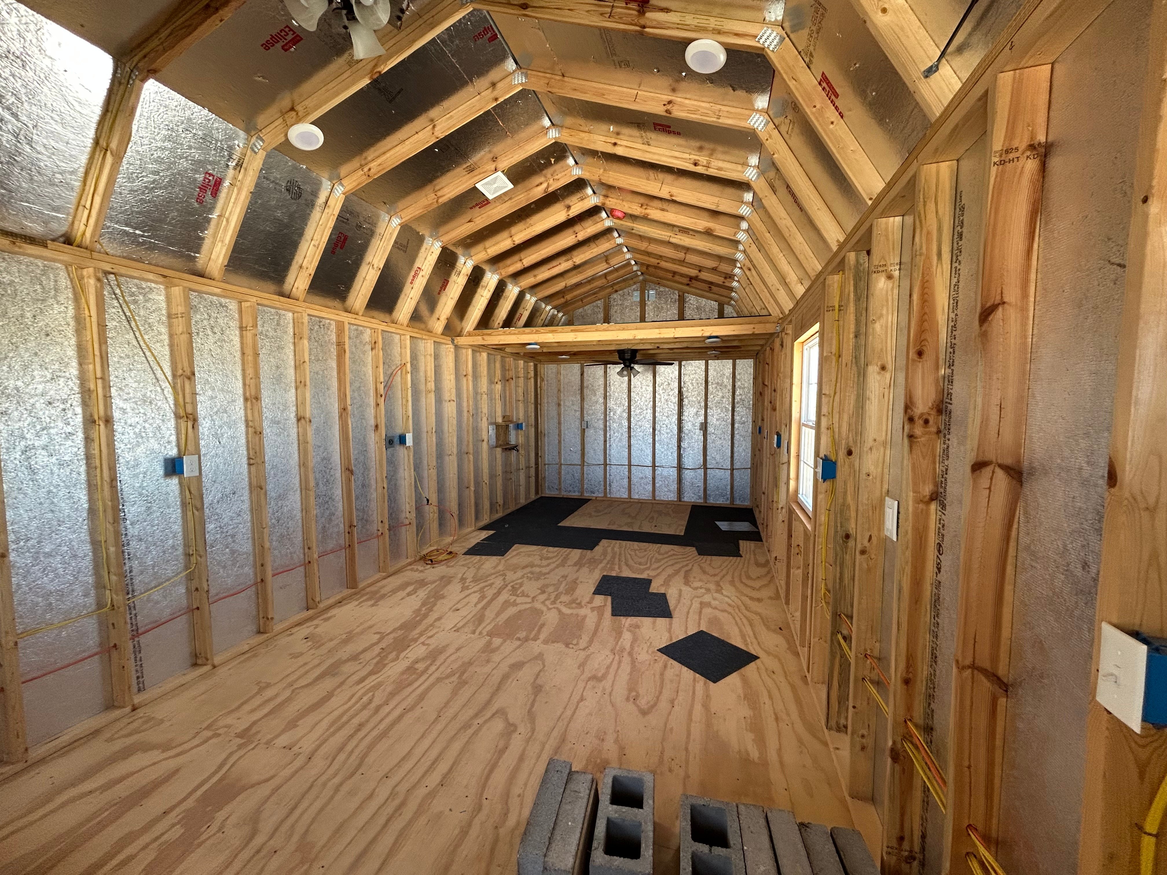 12x32 Lofted Cabin Shell w/Porch #5020