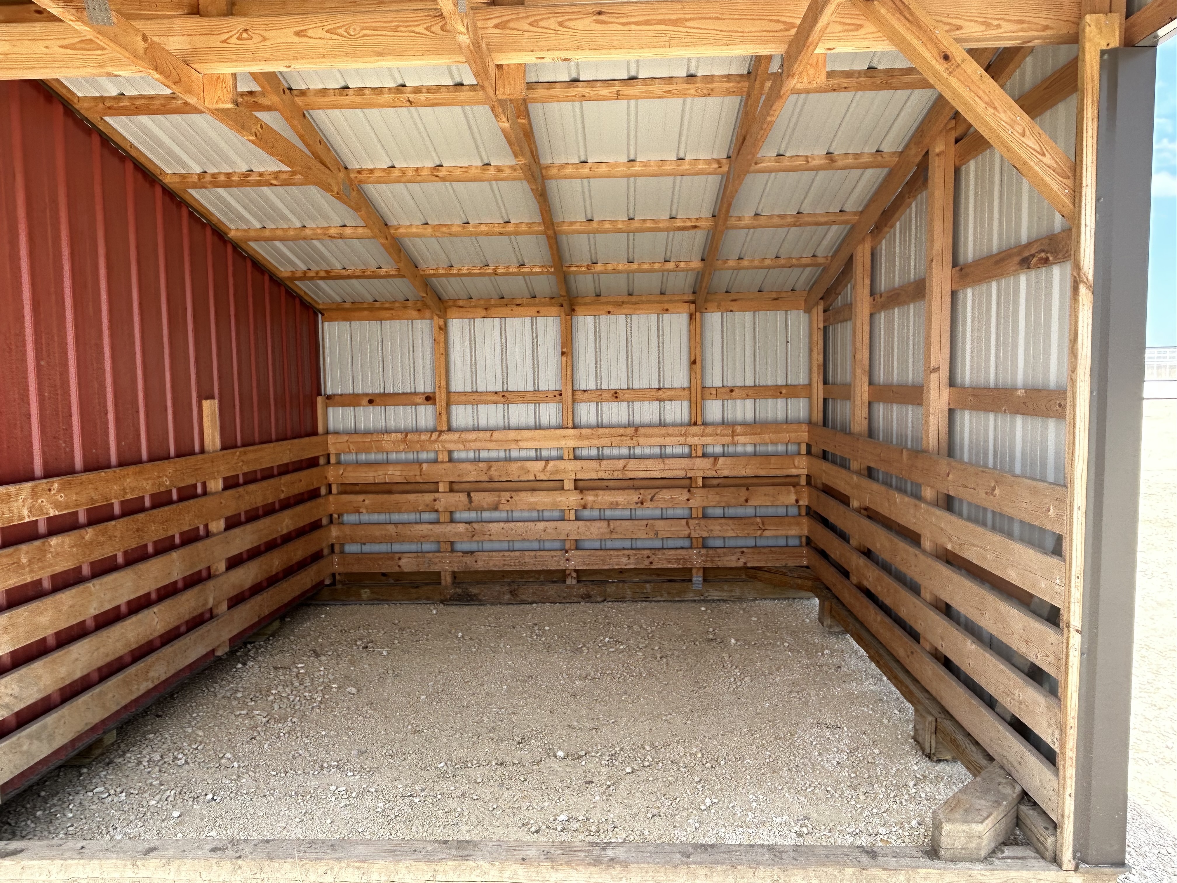 12x30 Metal Run-in Shed w/Middle Tack Room #5074