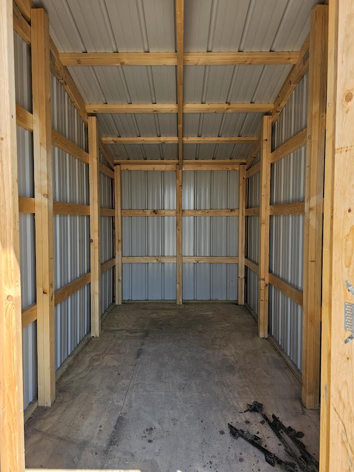 12x30 Metal Run-in Shed w/Middle Tack Room #5074