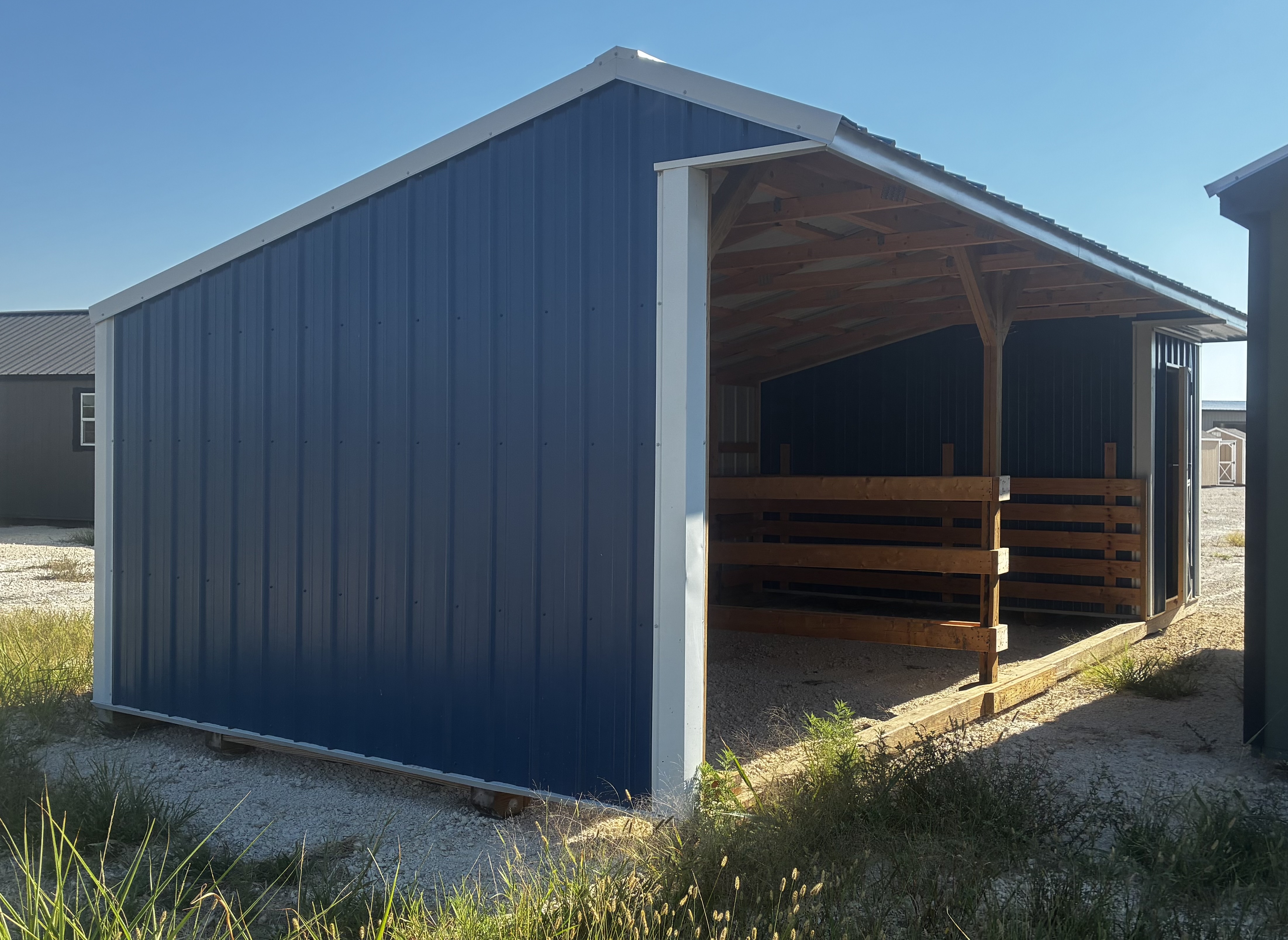 12x28 Metal Run-In Shed w/ Tack #7614