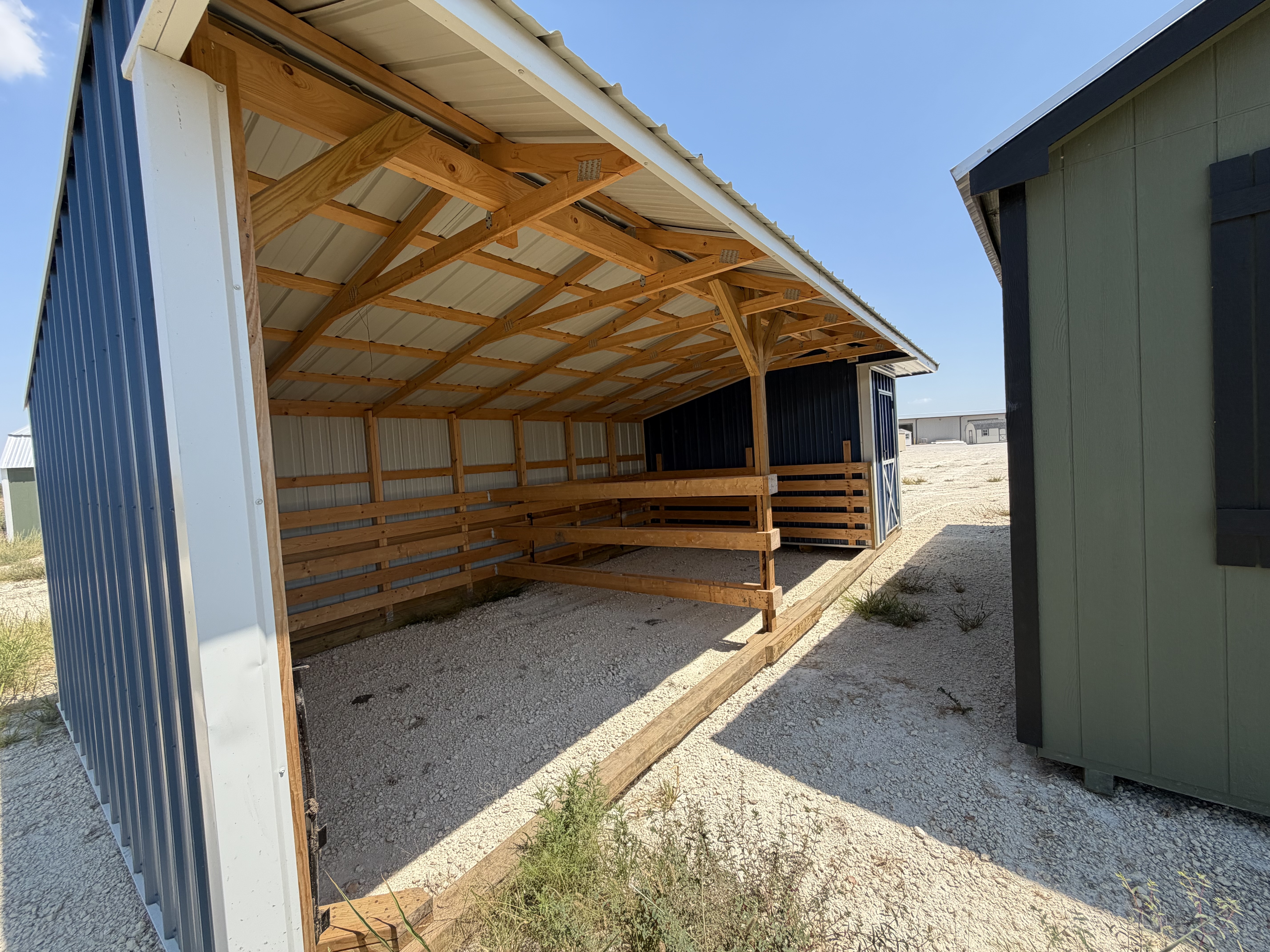 12x28 Metal Run-In Shed w/ Tack #7614
